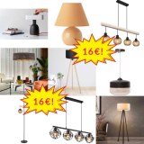 16 € Mix de lampes cat. A/B/C, marques connues, lampes de table, suspendues, sur pied...