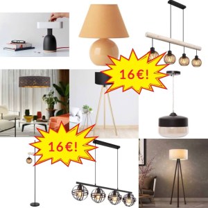 16 € Mix de lampes cat. A/B/C, marques connues, lampes de table, suspendues, sur pied...