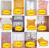 2,85€ Mix articles ménagers catégorie A linge de lit serviettes tapis lampes sacs ridea...