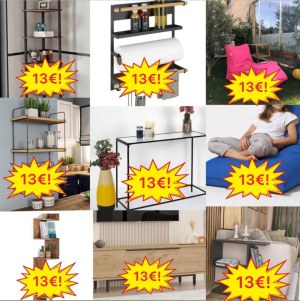 15 € Mix de meubles de marque 1 palette 15 pièces catégorie A B C retours chaises armoi...