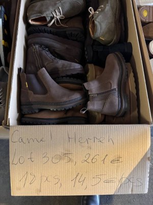 261 € Camel Active Mix Homme Lot 305 18 pcs nouveaux samples taille 41–42 cuir véritabl...