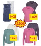 2,30 € T-shirts femme 2 pièces par paquet provenant de catalogues allemands neufs taill...