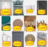 À partir de 2,85 €/pièce Mix d’articles ménagers, catégorie A, linge de lit, serviettes...