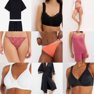 1,50 €/pièce. Mix de lingerie femme, soutiens-gorge, tops, culottes, strings, shorts,...