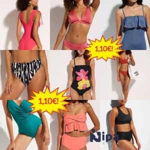 1,10€ Maillots de bain femme catégorie A, neufs, soutiens-gorge, tops, slips, strings...