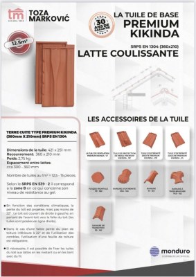 TUILE TYPE OMEGA - DELTA