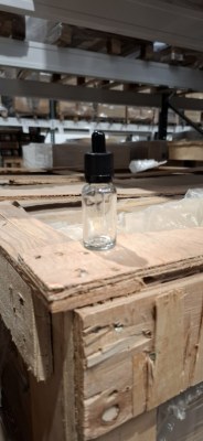 FLACONS 20ML VERRE "TRANSPARENT" / "RED" / "BLACK" BOUCHONS PIPETTES