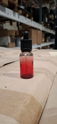 FLACONS 20ML VERRE "TRANSPARENT" / "RED" / "BLACK" BOUCHONS PIPETTES