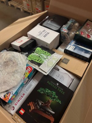 À partir de 350 € : palettes mixtes avec retours – articles pour la maison, électronique, produit...