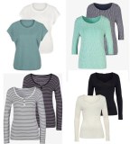 2,30 € – Nouveaux t-shirts pour femmes à manches 3/4, 2 pièces par paquet, directement...