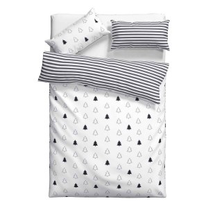 4,50 €/pièce – Parure de lit réversible motif « chevrons » en 100 % coton, à partir de...