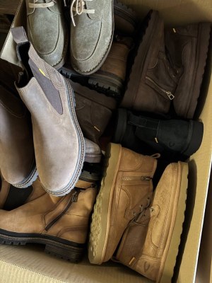 261 € Camel Active Mix Homme Lot 305 18 pcs nouveaux samples taille 41–42 cuir véritabl...