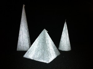 Lot de bougies brossés or/argent