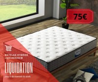 LIQUIDATION MATELAS HYBRIDE - 140x190x25
