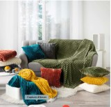 PLAID CÔTELÉ FLANELLE EFFET FOURRURE