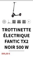 TROTINETTE ELECTRIQUE DOUBLE MOTEUR FANTIC E STEP TX2