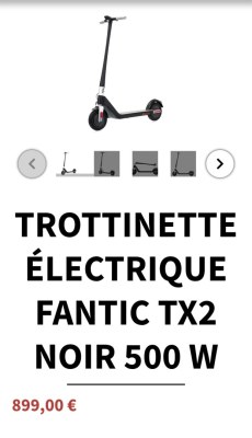 TROTINETTE ELECTRIQUE DOUBLE MOTEUR FANTIC E STEP TX2