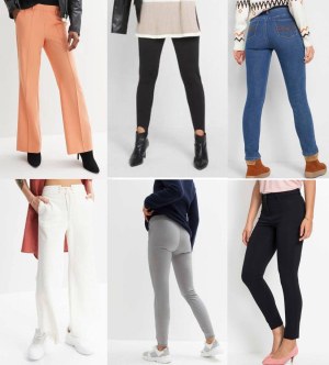 Pantalons et jeans pour femmes en stock : mélange pour toutes les saisons, tailles 38 à 56, à par...
