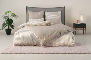 4,50 €/pièce – Parure de lit réversible motif « chevrons » en 100 % coton, à partir de...