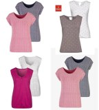 À partir de 2,30 € pour un lot de 2 t-shirts femme à manches 3/4 – articles neufs de catalogues...