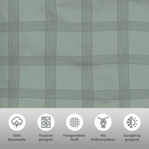 4,50 € Parure de lit en coton biologique, réversible, taille à partir de 135×200 cm, no...