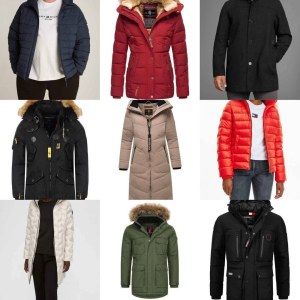 20 € lot de vestes d’hiver mixte hommes & femmes, parkas de marque, doudounes, manteaux, tailles...