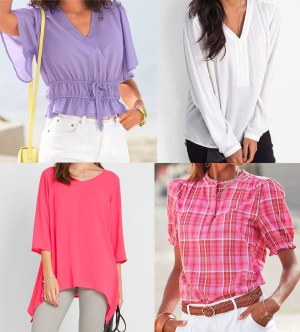 Blouses pour femmes (mix) issues de stocks – saison printemps/été – tailles 38 à 56 – offres en...
