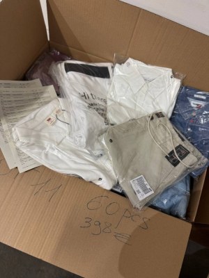 398 € par lot (60 pièces) – Vêtements de marque mixte femmes/hommes, catégories A/B/C...