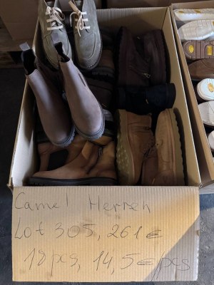 261 € Camel Active Mix Homme Lot 305 18 pcs nouveaux samples taille 41–42 cuir véritabl...