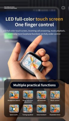 Ecouteurs avec Ecran Led de couleurs