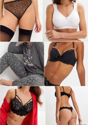 1,50€ par pièce – Lot de soutiens-gorge, tops, culottes, strings, shorts, pyjamas et ma...