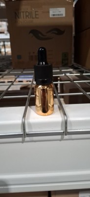 FLACONS 10ML VERRE "GOLD" BOUCHONS PIPETTES