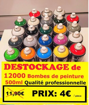 DESTOCKAGE de Bombes de peinture de marque SOPPEC