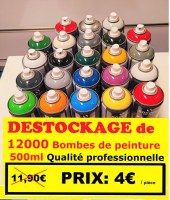 DESTOCKAGE de Bombes de peinture de marque SOPPEC