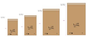 Enveloppes matelassées 100% PAPIER / 4 dimensions Disponibles