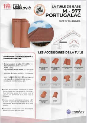 TUILE TYPE OMEGA - DELTA