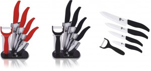 Set du Couteau en céramique avec support en acrylique 4 pièces