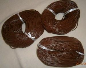 100 Mètres cordon cuir véritable 3mm