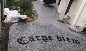 Pavés granit 10x10cm pose