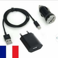 KIT 3 PCS CHARGEUR IPHONE 3 4 5