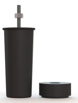 Pieds de lit en Plastique conique hauteur 140mm modifiable en 120mm