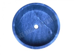 Pierre Bleue Turque Vasque Modèle Cylindre Plat Strié