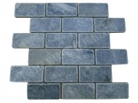 Pierre Bleue Turque Mosaïque sur filet 4,8x10 cm