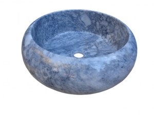 Vasque Pierre Bleue Turque Modèle Lentille