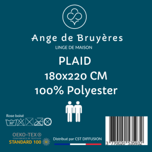 PLAID CÔTELÉ FLANELLE EFFET FOURRURE