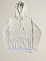 Pull à Capuche Blanc Cassé Chiné