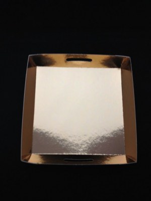 PLATEAU TRAITEUR OR 166X166X27MM