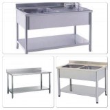 Plonge inox, évier, table inox