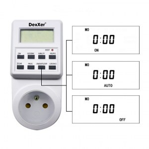 PROGRAMMATEUR HORAIRE COMMUTATEUR MINUTERIE LCD TE01F