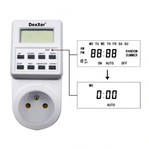 PROGRAMMATEUR HORAIRE COMMUTATEUR MINUTERIE LCD TE01F